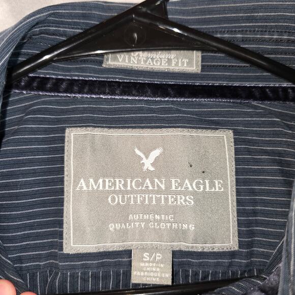 American Eagle Vintage Fit Men's Button Up Long Sleeve Size S - Picture 4 of 5